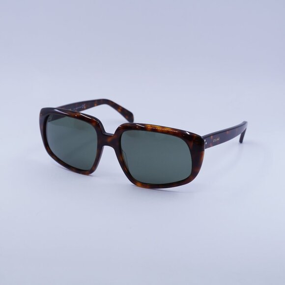 🕶️New Celine CL40073I 54N Sunglasses - Havana Frame, Green Lenses - Picture 1 of 10